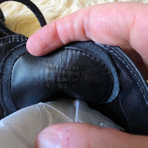 NWT Aldo Rebelia Black Leather Heeled Combat Boots Size 8 - Picture 9 of 10